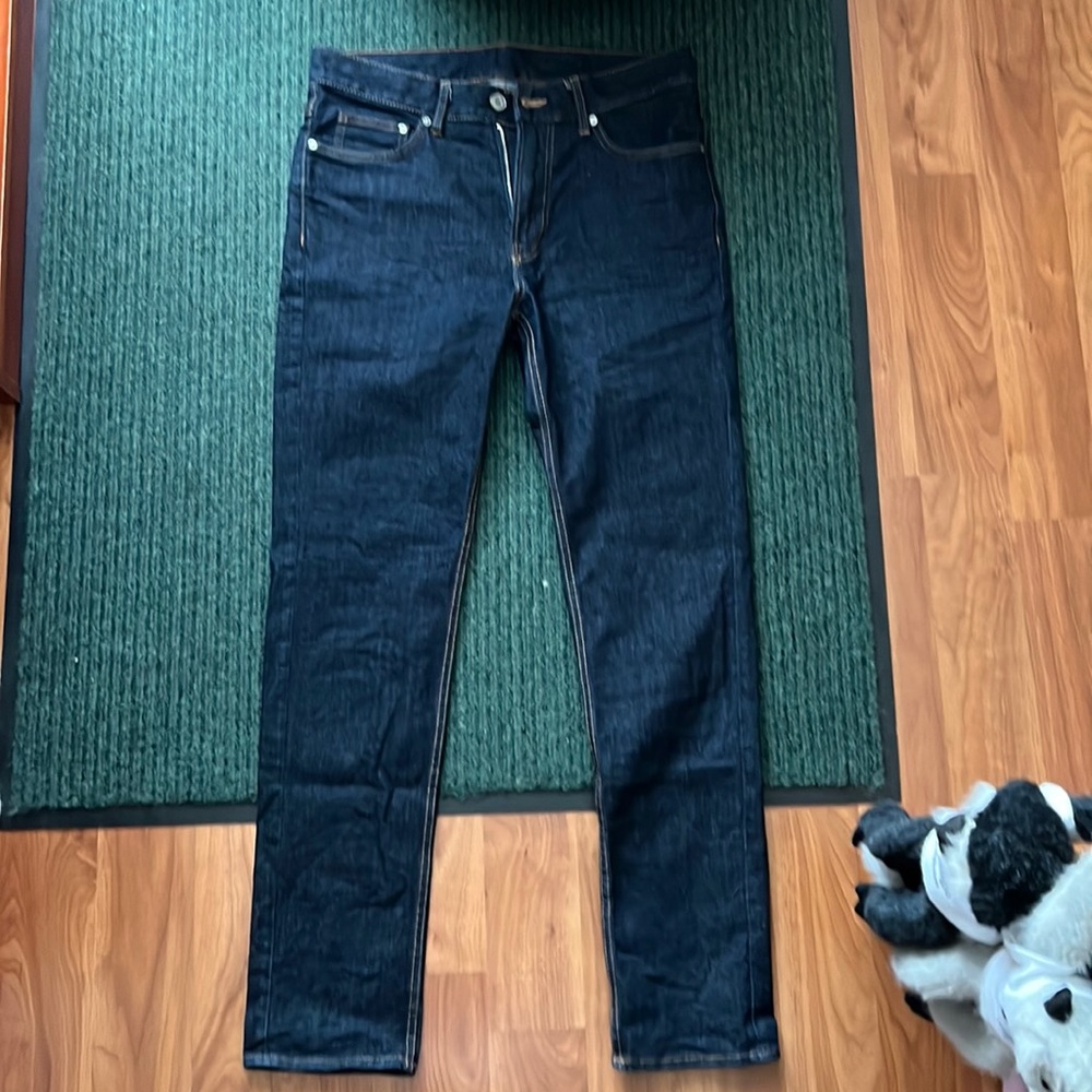 Dark Blue Straight Jeans 32 waist